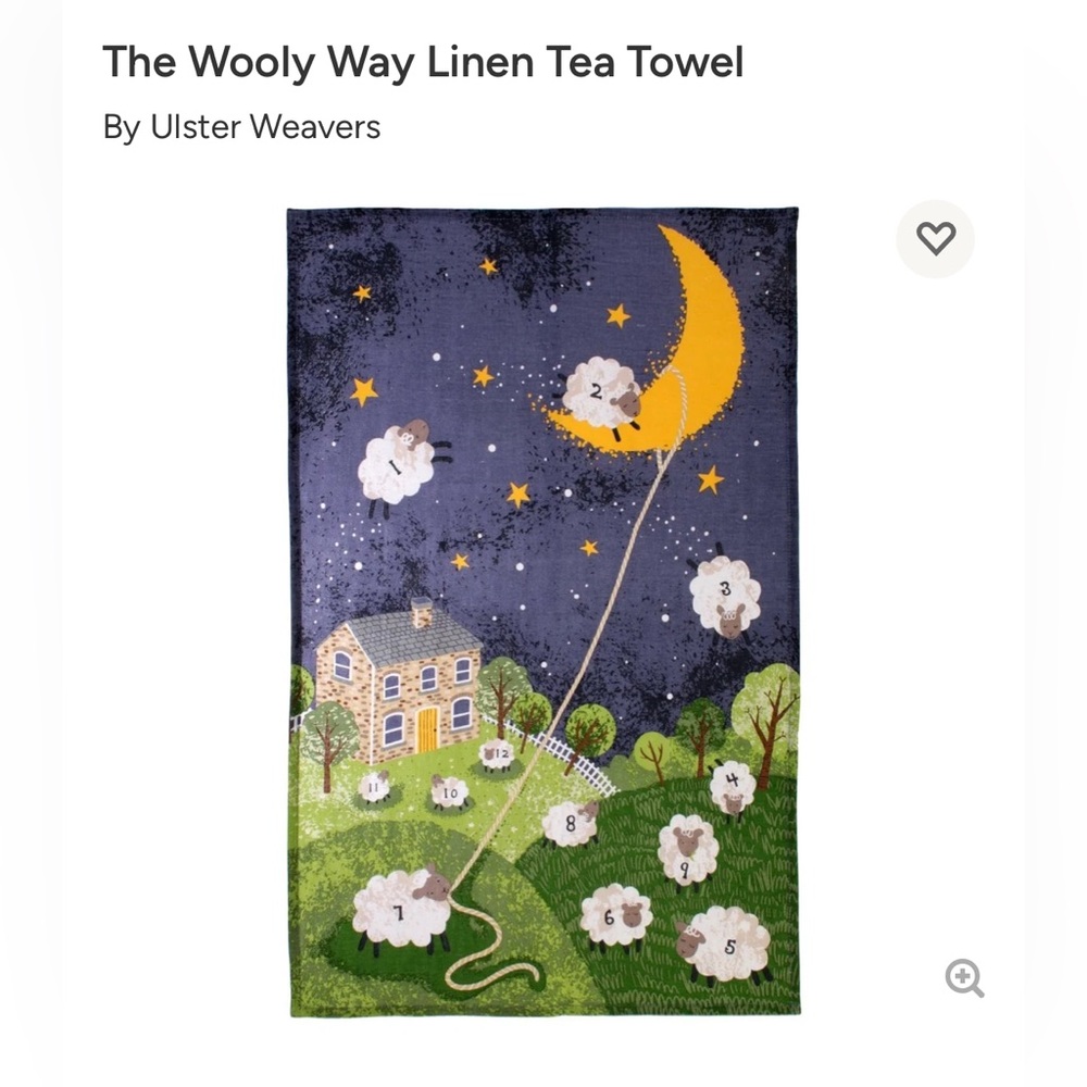 Ulster Weavers The Woolly Way linen tea towel NWT